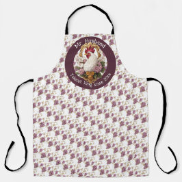 Delantal Rooster & Grapes Heraldic Crest