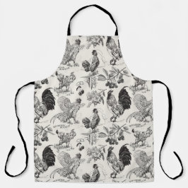 Delantal Rooster Ruckus en negro - Apron