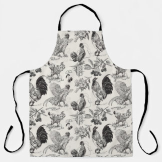 Delantal Rooster Ruckus en negro - Apron