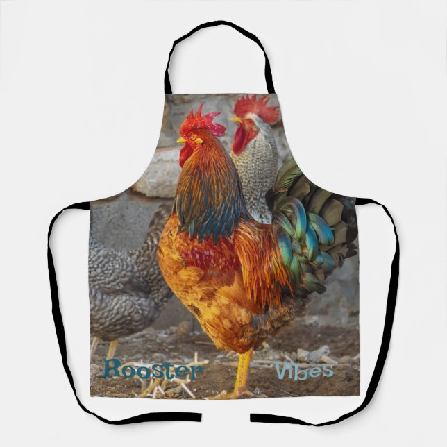 Delantal Rooster Vibes Farm Life (Anverso)