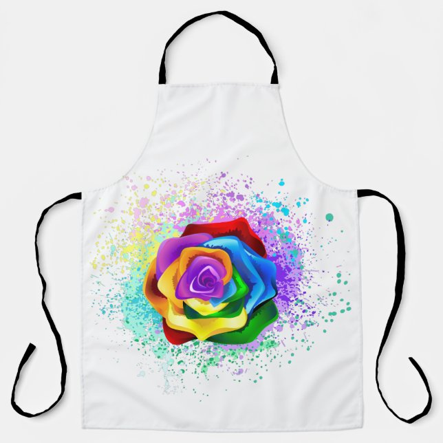 Delantal Rosa arcoiris colorido (Anverso)
