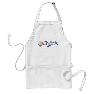 Delantal Rosa bandera de EE. UU. azul personalizada