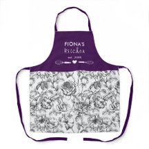 Rosa Botánica Negra y Púrpura Personalizada