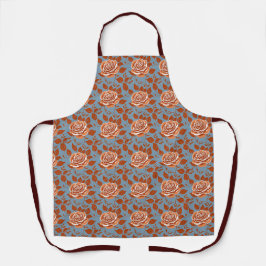 Delantal Rosa con tonos cálidos de naranja y óxido
