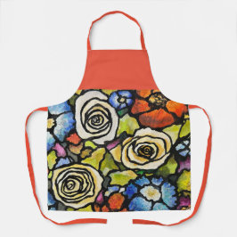 Delantal Rosa de amapola Floral Apron