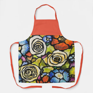 Delantal Rosa de amapola Floral Apron