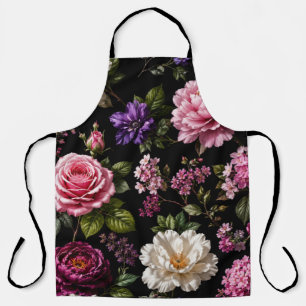Delantal Rosa de terciopelo negro