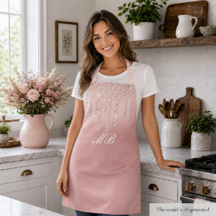 Delantal Rosa Dorado Chic
