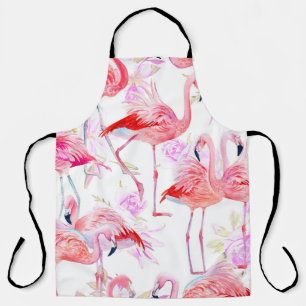 Delantal Rosa Flamingo: Floral de aves acuáticas