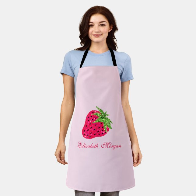Delantal Rosa Fresa Brillante Genial (Gastado)