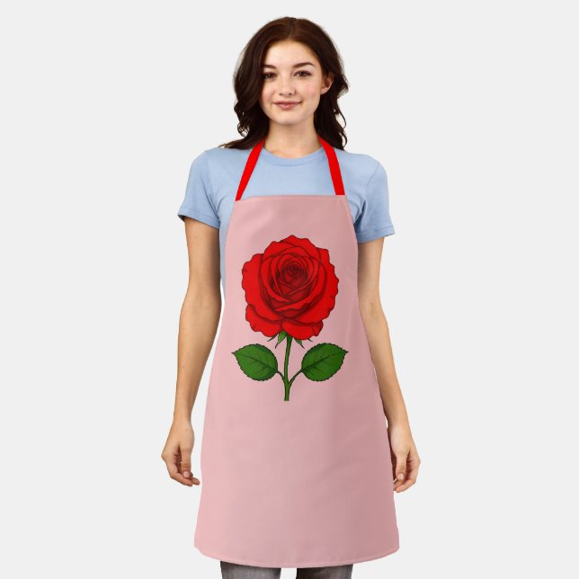 Delantal Rosa Roja (Gastado)