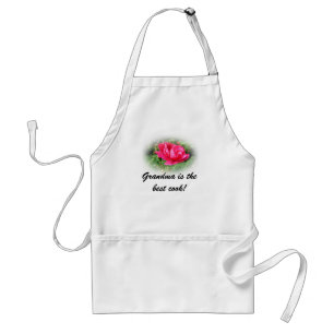Delantal rosa rosa rosa, la abuela es la mejor cocinera