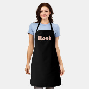 Delantal "Rosa todo el día" Rosa luz rosa negro Apron