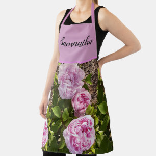 Delantal rosa vintage rosa rosas col