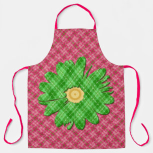 Delantal Rosa y verde de primavera