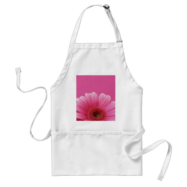 Delantal rosado de la flor (Frente)