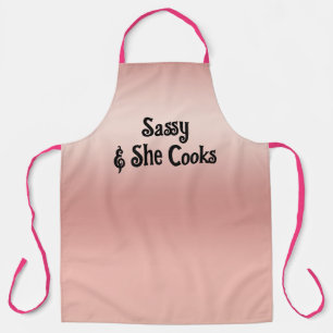 Delantal Rosado Dorado Rosa Alegre Femenino Sassy & Ella Co
