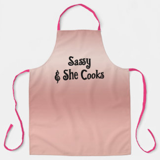 Delantal Rosado Dorado Rosa Alegre Femenino Sassy & Ella Co