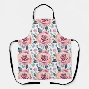 Delantal Rosas abstractas en colores pastel