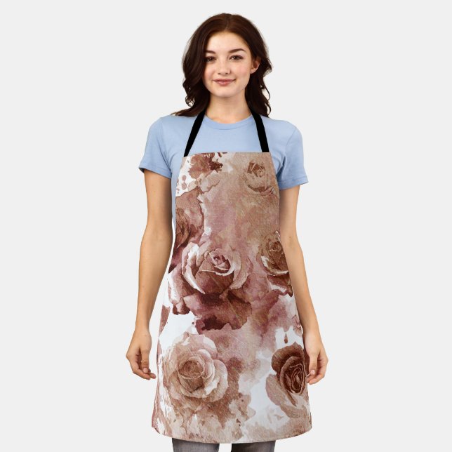 Delantal Rosas acuáticos 3 (Gastado)