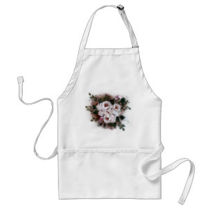 Delantal Rosas blancos