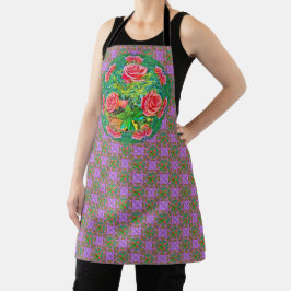 Delantal Rosas color agua rosa