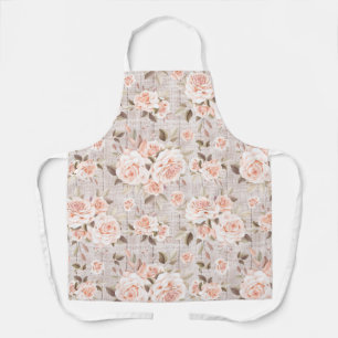 Delantal Rosas de madera y cosecha rusas Shabby Chic románt