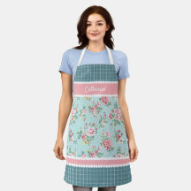 Rosas personalizadas francesas pastel azul verde a