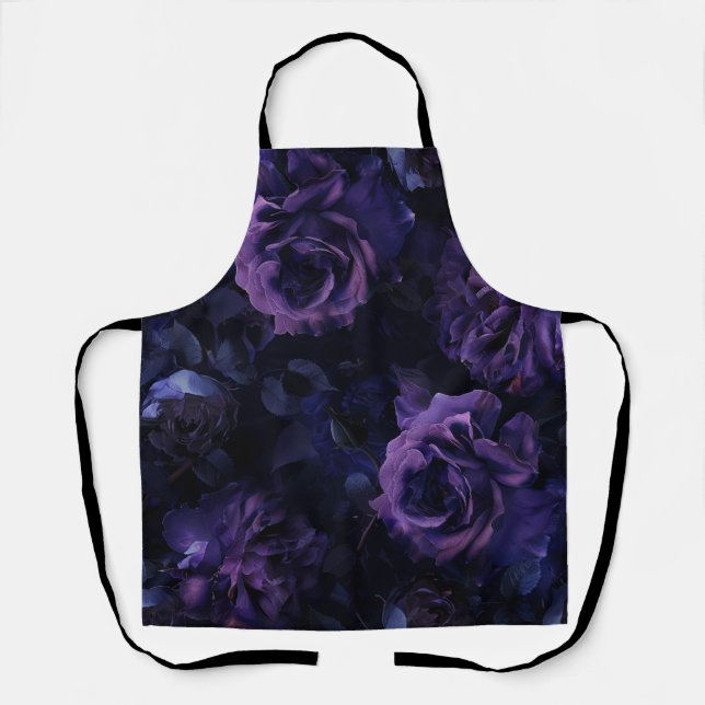 Delantal Rosas Purple Moody (Anverso)
