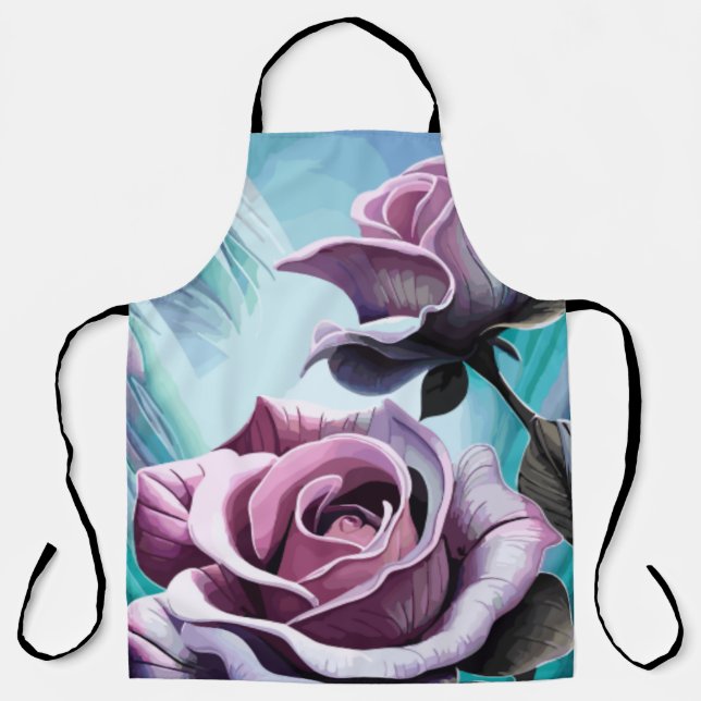 Delantal Rosas radiantes: Pétalos rosa y púrpura perfecto (Anverso)