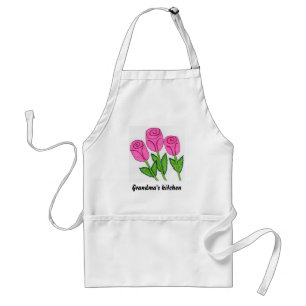 Delantal Rosas Rosadas de la Abuela