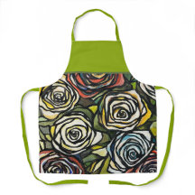 Rosas vibrantes Apron