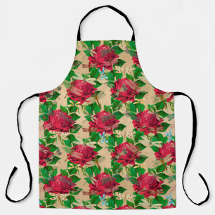 Delantal Rosas y libélulas (Diseño 16)