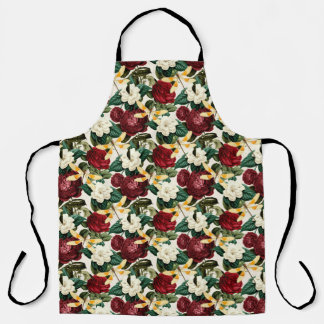 Delantal Rosas y libélulas (Diseño 8)