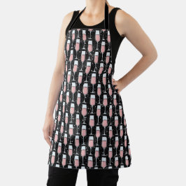 Delantal Rose Wine Pattern