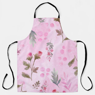 Delantal Rosebuds, puntos de polka: floral de verano.