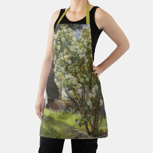 Delantal Roses. Marie Krøyer seated in the deckchair (in situ)