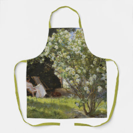 Delantal Roses. Marie Krøyer seated in the deckchair