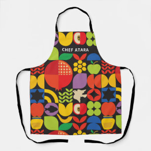 Delantal Rosh Hashanah Personalizado Iconos Geométricos Apr