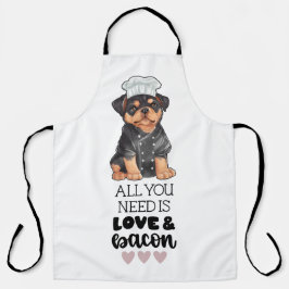 Delantal Rottweiler Chef Bacon & Love