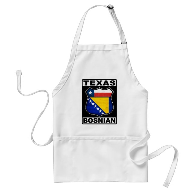 Delantal Rótulo bosnio-americano de Texas (Frente)