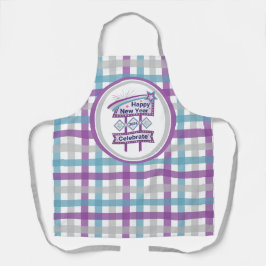 Delantal Rótulo de Año Nuevo Retro Feliz - Celebrar Marquee