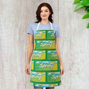 Delantal Rótulo de banner de primavera