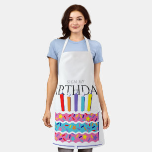 Delantal Rótulo Mi cumpleaños
