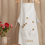 Delantal Rótulo Zodiac moderno Libra de oro | Aire de eleme<br><div class="desc">Rótulo Zodiac moderno Libra de oro | Aire de elemento</div>
