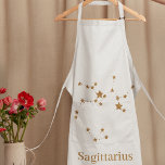 Delantal Rótulo Zodiaco moderno Sagittarius de Oro| Incendi<br><div class="desc">Rótulo Zodiaco moderno Sagittarius de Oro| Incendio de elementos</div>