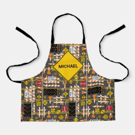 Delantal Rótulos de construcción de carreteras