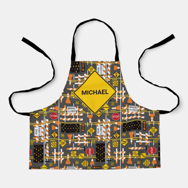 Delantal Rótulos de construcción de carreteras (Anverso)