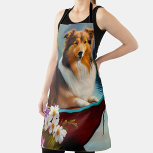 Delantal Rough Collie en una Paleta: Una Aventura Escénica