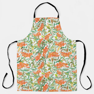 Delantal Rowan otoñal: Diseño floral sin focos